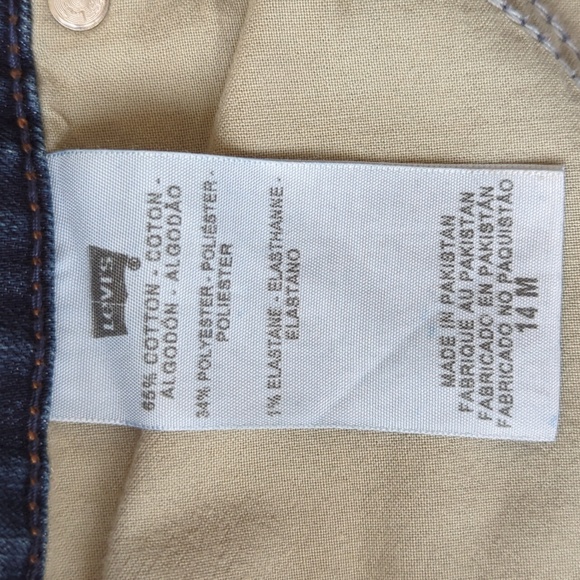 Levi's 523 Lift & Strengthen Distressed Bootcut Jeans 14M Blue - Picture 4 of 16